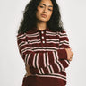 TILTIL Joya Polo Striped Bordeaux One Size - Things I Like Things I Love