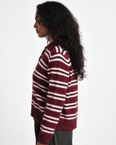 TILTIL Joya Polo Striped Bordeaux One Size - Things I Like Things I Love