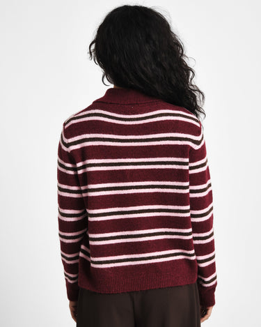 TILTIL Joya Polo Striped Bordeaux One Size - Things I Like Things I Love