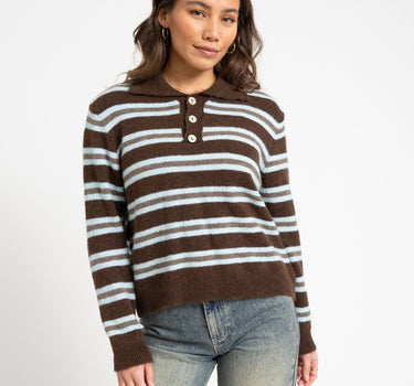 TILTIL Joya Polo Striped Brown One Size - Things I Like Things I Love