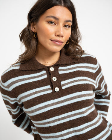 TILTIL Joya Polo Striped Brown One Size - Things I Like Things I Love