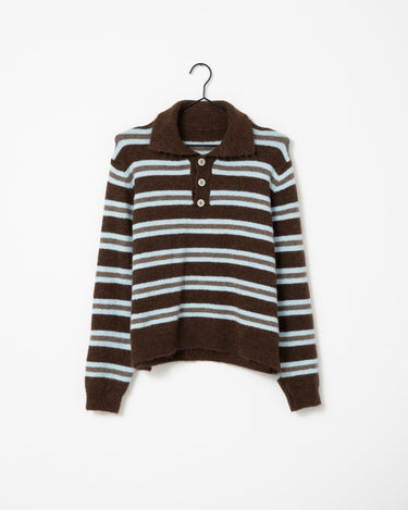 TILTIL Joya Polo Striped Brown One Size - Things I Like Things I Love