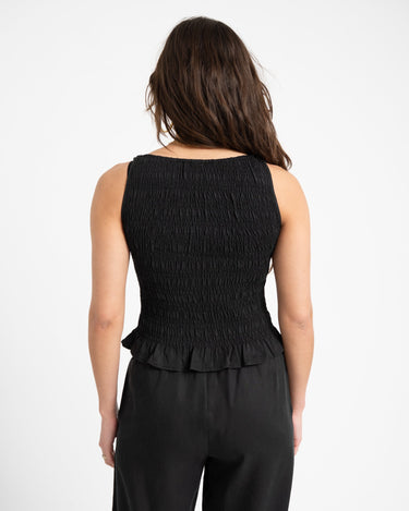 TILTIL Joyce Tencel Smock Top Black - Things I Like Things I Love