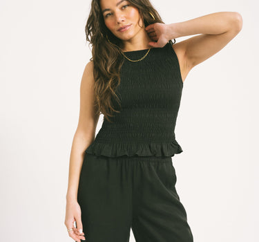 TILTIL Joyce Tencel Smock Top Black - Things I Like Things I Love