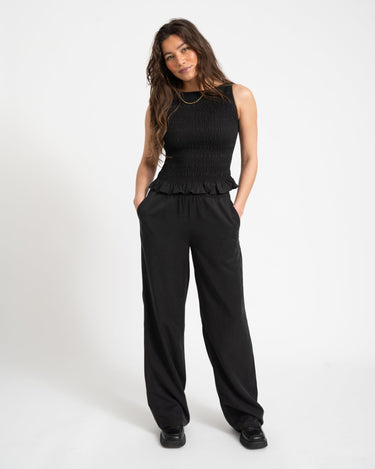 TILTIL Joyce Tencel Smock Top Black - Things I Like Things I Love