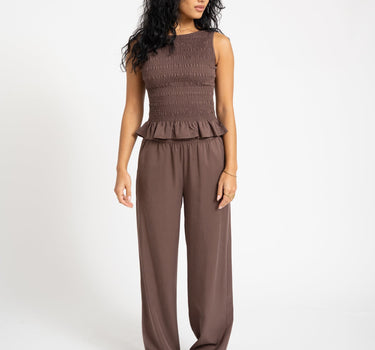 TILTIL Joyce Tencel Smock Top Brown - Things I Like Things I Love