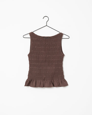 TILTIL Joyce Tencel Smock Top Brown - Things I Like Things I Love