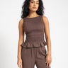 TILTIL Joyce Tencel Smock Top Brown - Things I Like Things I Love