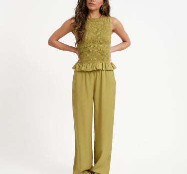 TILTIL Joyce Tencel Smock Top Moss - Things I Like Things I Love
