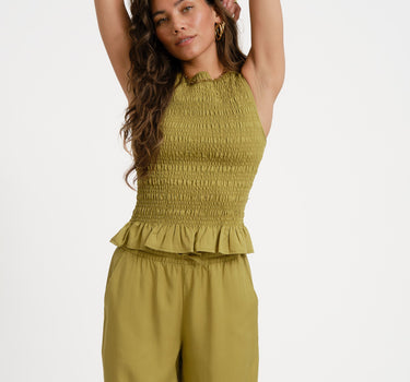 TILTIL Joyce Tencel Smock Top Moss - Things I Like Things I Love