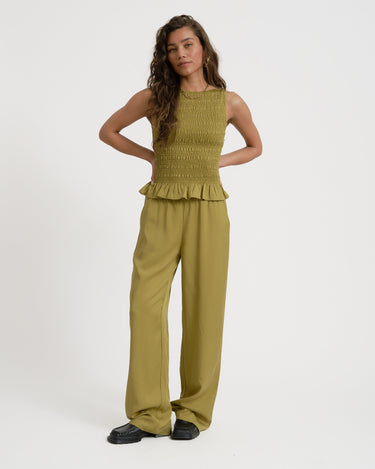 TILTIL Joyce Tencel Smock Top Moss - Things I Like Things I Love