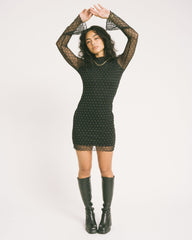 TILTIL Julia Mesh Dress Black Gold - Things I Like Things I Love