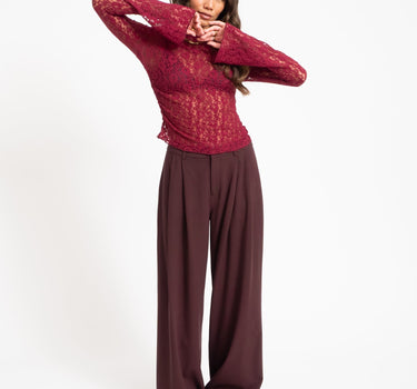 TILTIL Julie Lace Longsleeve Bordeaux - Things I Like Things I Love