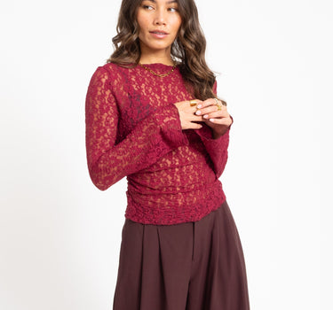 TILTIL Julie Lace Longsleeve Bordeaux - Things I Like Things I Love