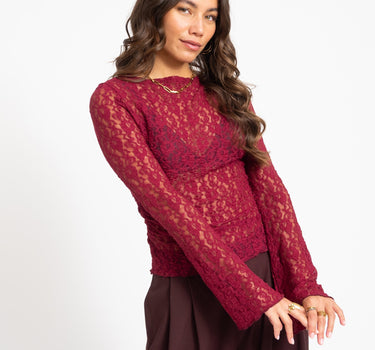TILTIL Julie Lace Longsleeve Bordeaux - Things I Like Things I Love