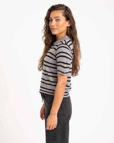 TILTIL Juliette Polo Grey Striped One Size - Things I Like Things I Love