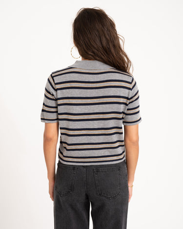 TILTIL Juliette Polo Grey Striped One Size - Things I Like Things I Love