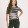 TILTIL Juliette Polo Grey Striped One Size - Things I Like Things I Love