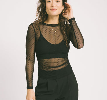 TILTIL Kara Dotted Longsleeve Black - Things I Like Things I Love