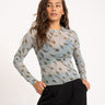 TILTIL Kay Longsleeve Feather Print Lichtblauw - Things I Like Things I Love