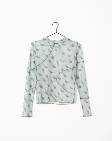 TILTIL Kay Longsleeve Feather Print Lichtblauw - Things I Like Things I Love