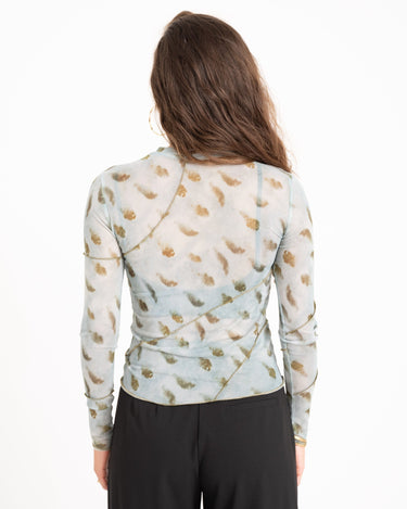TILTIL Kay Longsleeve Feather Print Lichtblauw - Things I Like Things I Love
