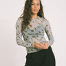 TILTIL Kay Longsleeve Feather Print Lichtblauw - Things I Like Things I Love