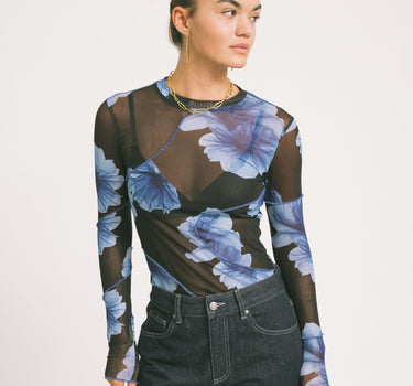 TILTIL Kay Longsleeve Floral Print Blue - Things I Like Things I Love