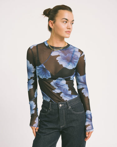 TILTIL Kay Longsleeve Floral Print Blue - Things I Like Things I Love