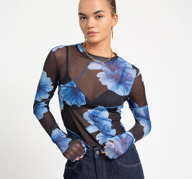 TILTIL Kay Longsleeve Floral Print Blue - Things I Like Things I Love