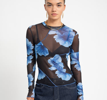 TILTIL Kay Longsleeve Floral Print Blue - Things I Like Things I Love