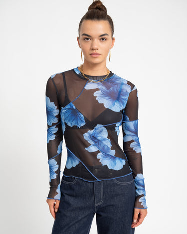 TILTIL Kay Longsleeve Floral Print Blue - Things I Like Things I Love