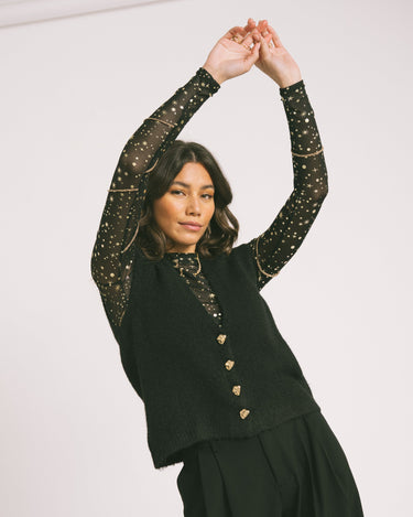 TILTIL Knitted Monica Gilet Black - Things I Like Things I Love