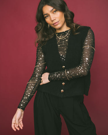 TILTIL Knitted Monica Gilet Black - Things I Like Things I Love