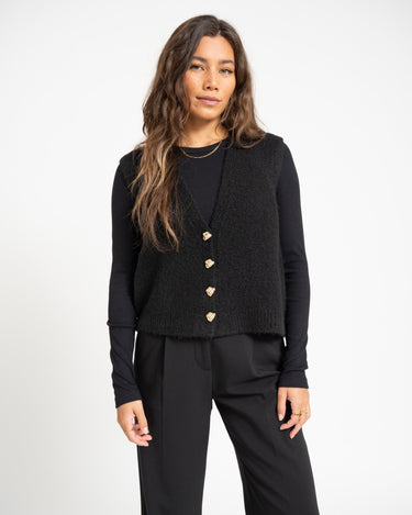 TILTIL Knitted Monica Gilet Black - Things I Like Things I Love