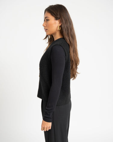 TILTIL Knitted Monica Gilet Black - Things I Like Things I Love