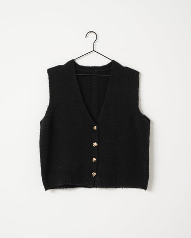 TILTIL Knitted Monica Gilet Black - Things I Like Things I Love