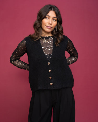 TILTIL Knitted Monica Gilet Black - Things I Like Things I Love