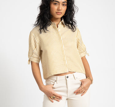 TILTIL Layla Shortsleeve Blouse Gold - Things I Like Things I Love