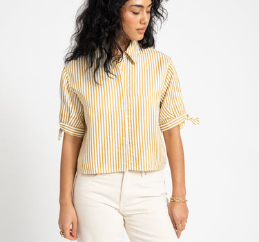 TILTIL Layla Shortsleeve Blouse Gold - Things I Like Things I Love