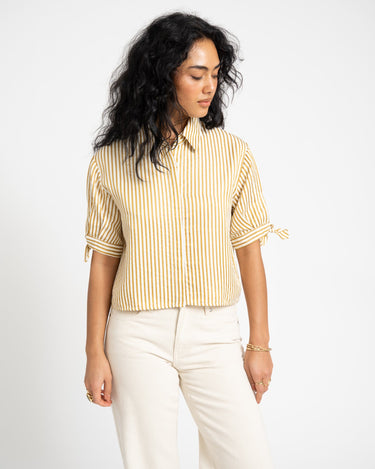 TILTIL Layla Shortsleeve Blouse Gold - Things I Like Things I Love