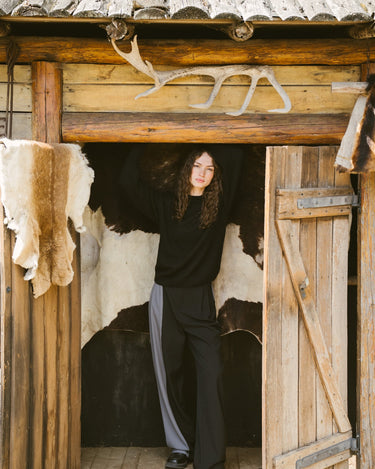 TILTIL Lea Pantalon Blocked Black Grey - Things I Like Things I Love