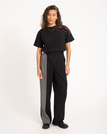 TILTIL Lea Pantalon Blocked Black Grey - Things I Like Things I Love