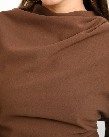 TILTIL Lenni Pleated Longsleeve Brown - Things I Like Things I Love