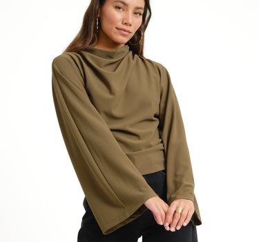 TILTIL Lenni Pleated Longsleeve Green - Things I Like Things I Love