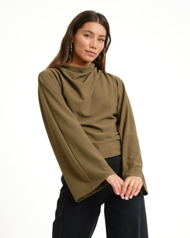 TILTIL Lenni Pleated Longsleeve Green - Things I Like Things I Love