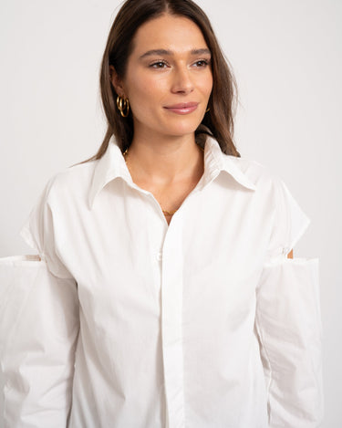 TILTIL Leo Blouse Cut Sleeve White - Things I Like Things I Love