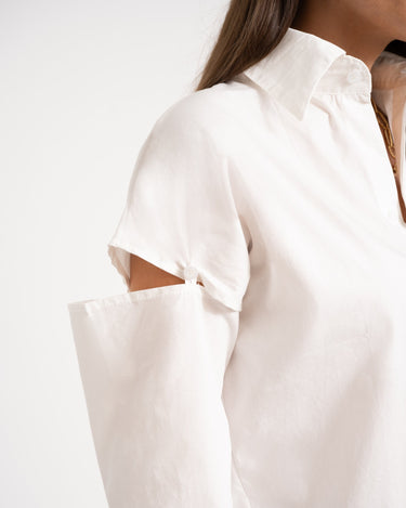 TILTIL Leo Blouse Cut Sleeve White - Things I Like Things I Love