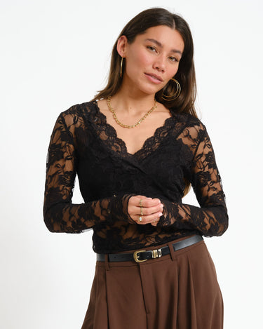 TILTIL Lesly Lace Longsleeve Zwart - Things I Like Things I Love