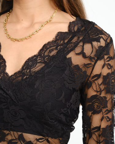TILTIL Lesly Lace Longsleeve Zwart - Things I Like Things I Love